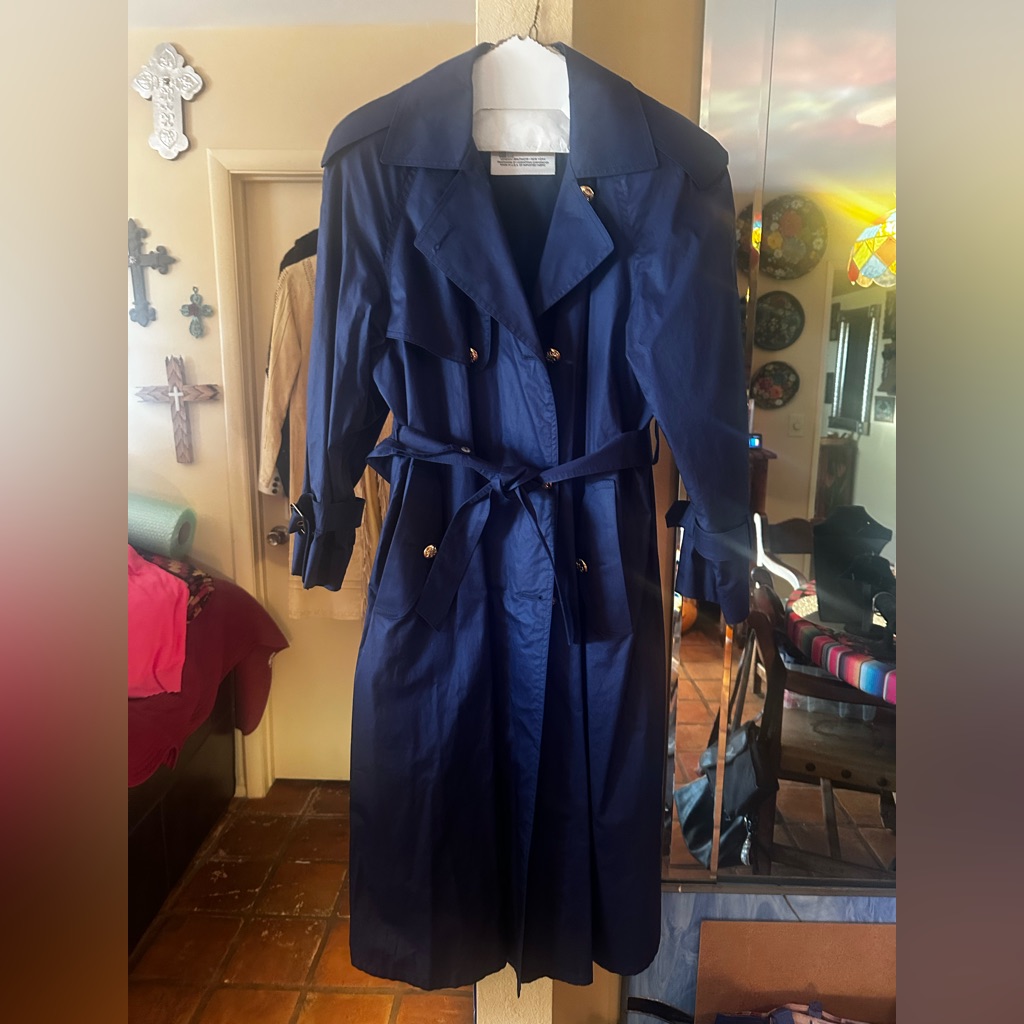 Pretty Blue London Fog Trench Coat